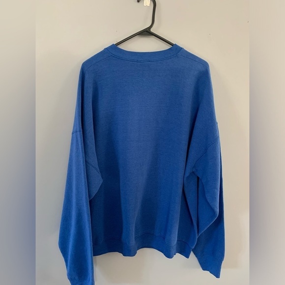 VTG Looney Tunes Tweety Bird Sweatshirt Crewneck Pullover Graphic Blue XL XXL - Picture 10 of 10